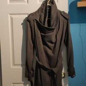 All Saints Nahara grey wool coat